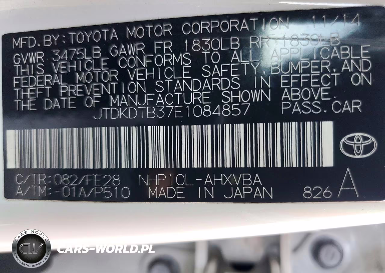 2014 Toyota Prius C One VIN:JTDKDTB37E1084857 - 12