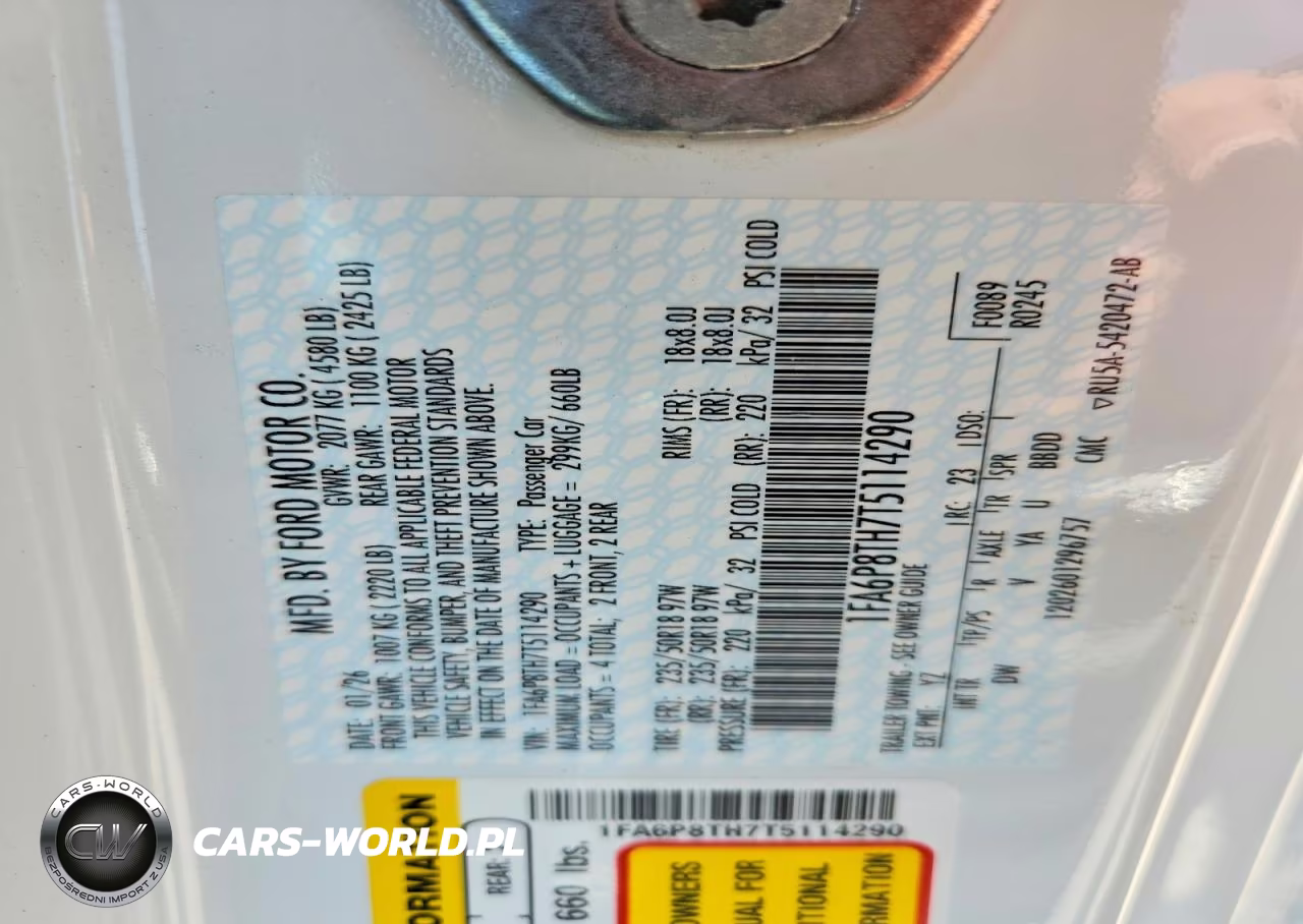 2026 Ford Mustang Base VIN:1FA6P8TH7T5114290 - 13
