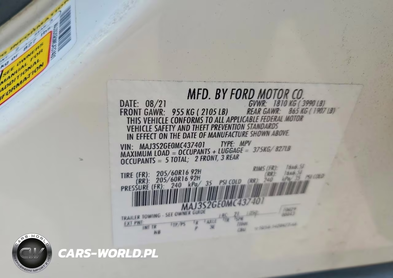 2021 Ford Ecosport Se VIN:MAJ3S2GE0MC437401 - 12