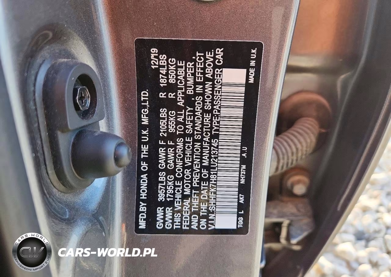 2020 Honda Civic Exl VIN:SHHFK7H81LU213745 - 13