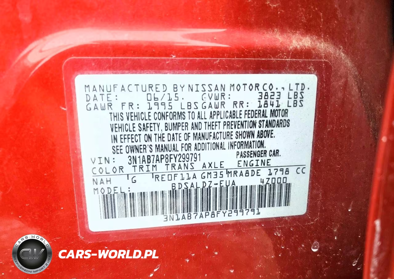 2015 Nissan Sentra Sv VIN:3N1AB7AP8FY299791 - 12