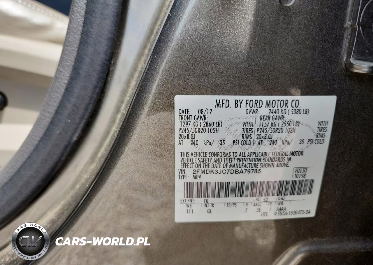 2013 Ford Edge Sel VIN:2FMDK3JC7DBA79785 - 13