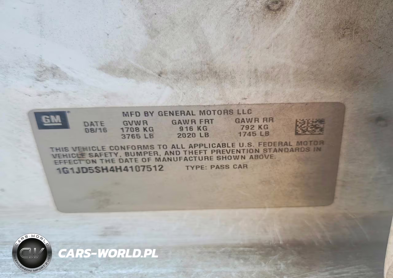 2017 Chevrolet Sonic Lt VIN:1G1JD5SH4H4107512 - 12