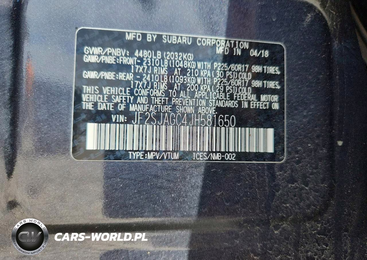 2018 Subaru Forester 2.5I Premium VIN:JF2SJAGC4JH581650 - 13