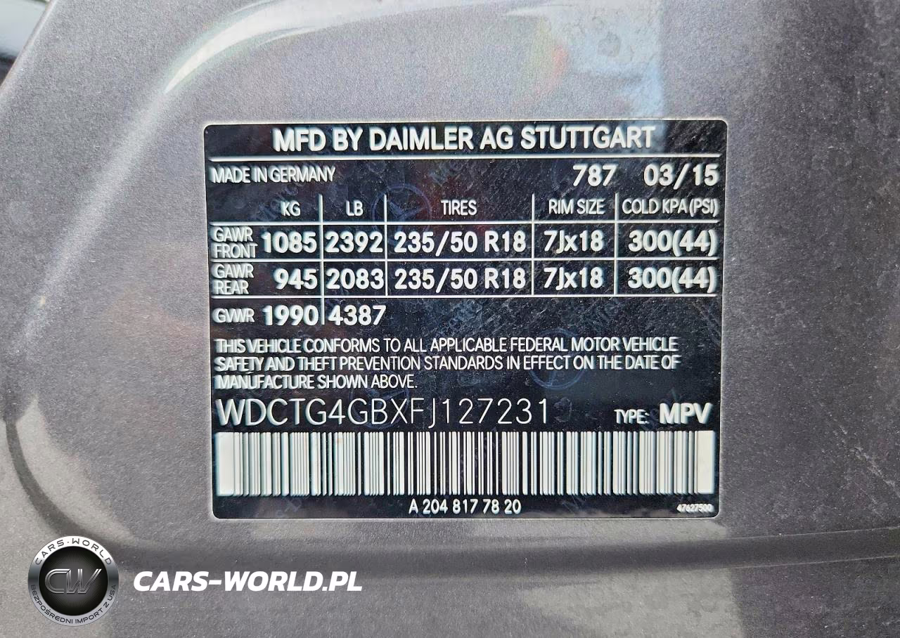 2015 Mercedes-Benz Gla 250 4Matic VIN:WDCTG4GBXFJ127231 - 13
