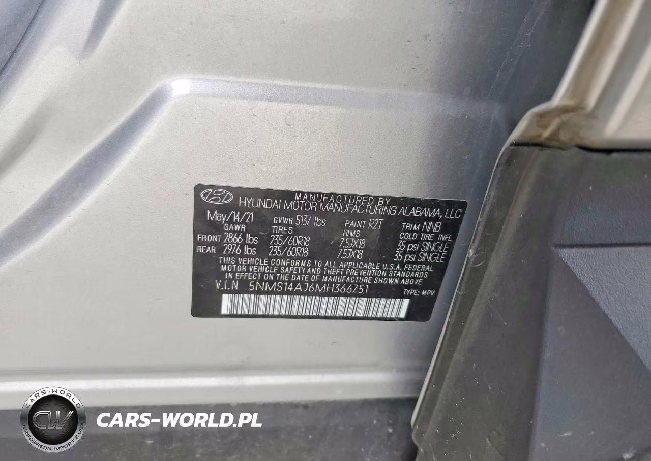 2021 Hyundai Santa Fe Se VIN:5NMS14AJ6MH366751 - 12