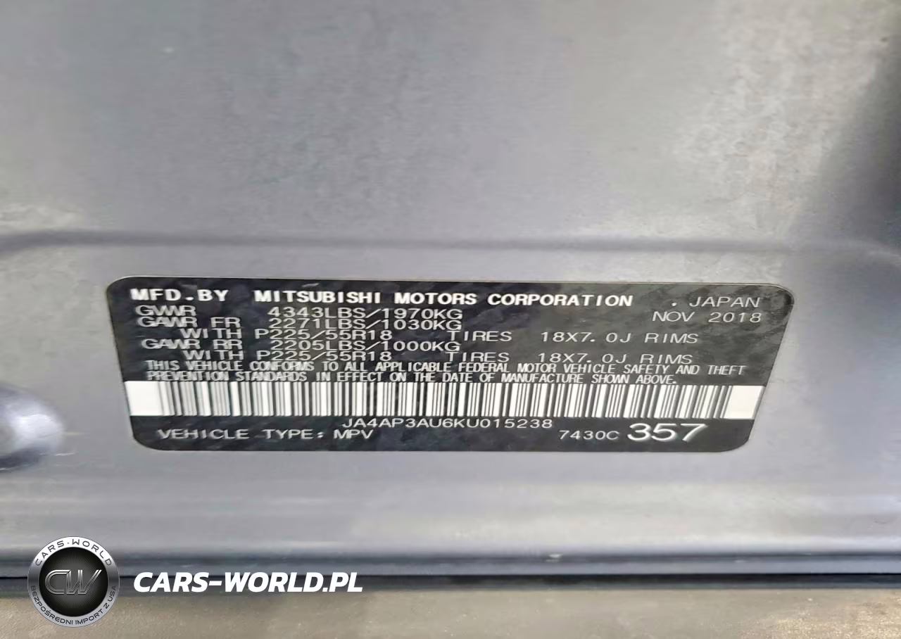 2019 Mitsubishi Outlander Sport Es VIN:JA4AP3AU6KU015238 - 13