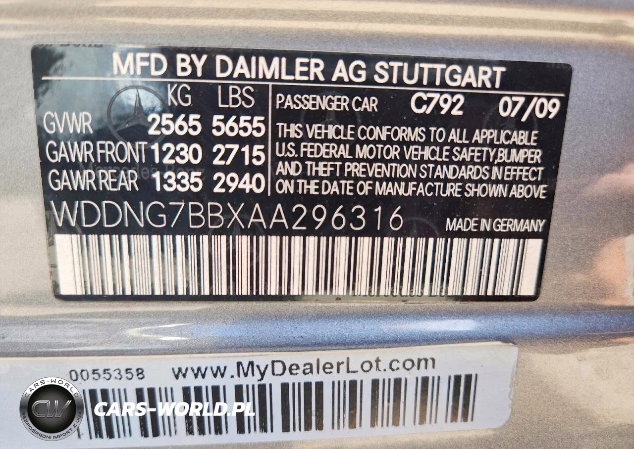 2010 Mercedes-Benz S 550 VIN:WDDNG7BBXAA296316 - 12
