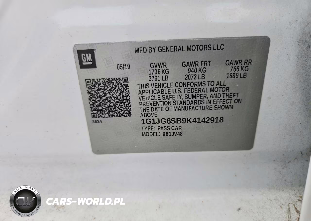 2019 Chevrolet Sonic VIN:1G1JG6SB9K4142918 - 12