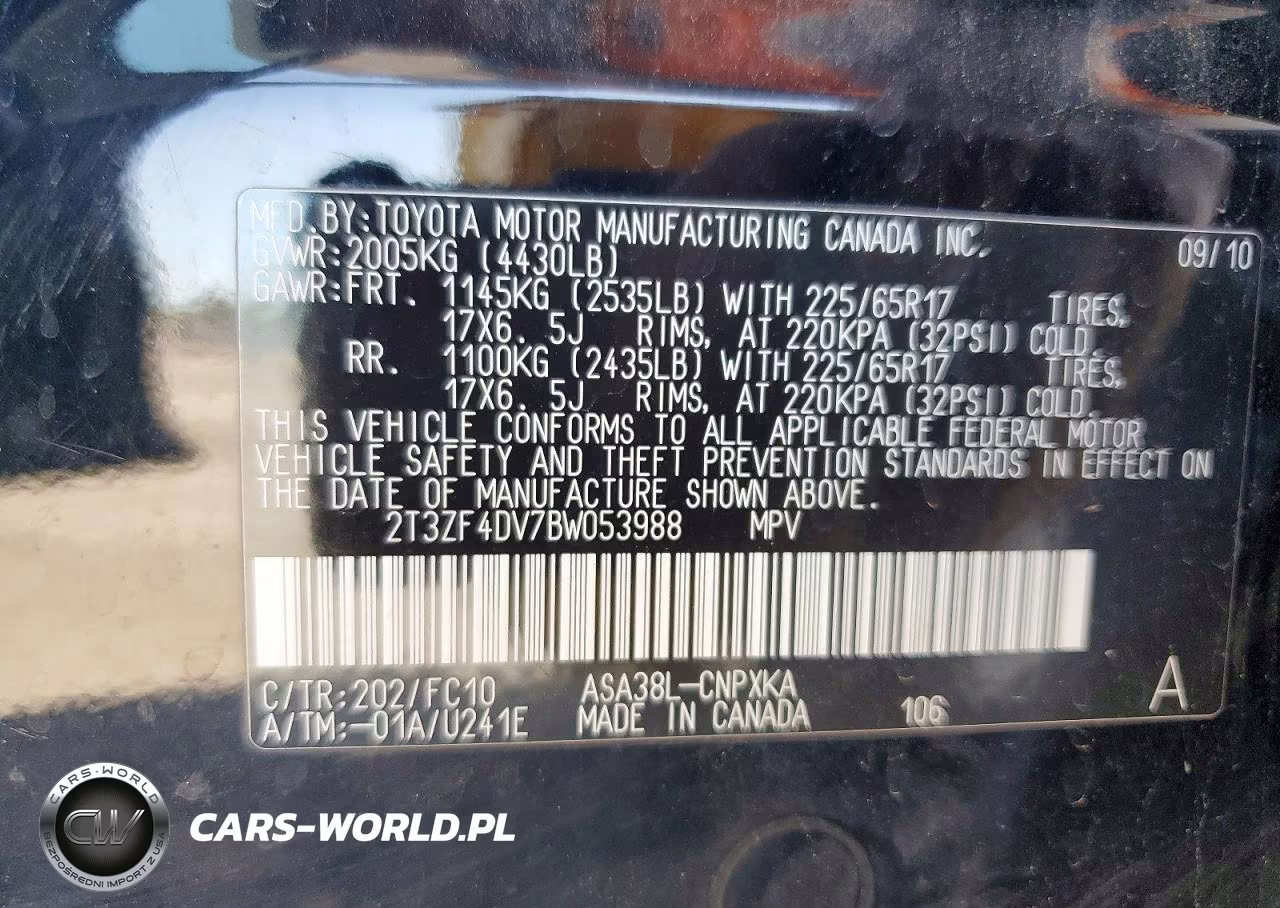 2011 Toyota Rav4 Base VIN:2T3ZF4DV7BW053988 - 13
