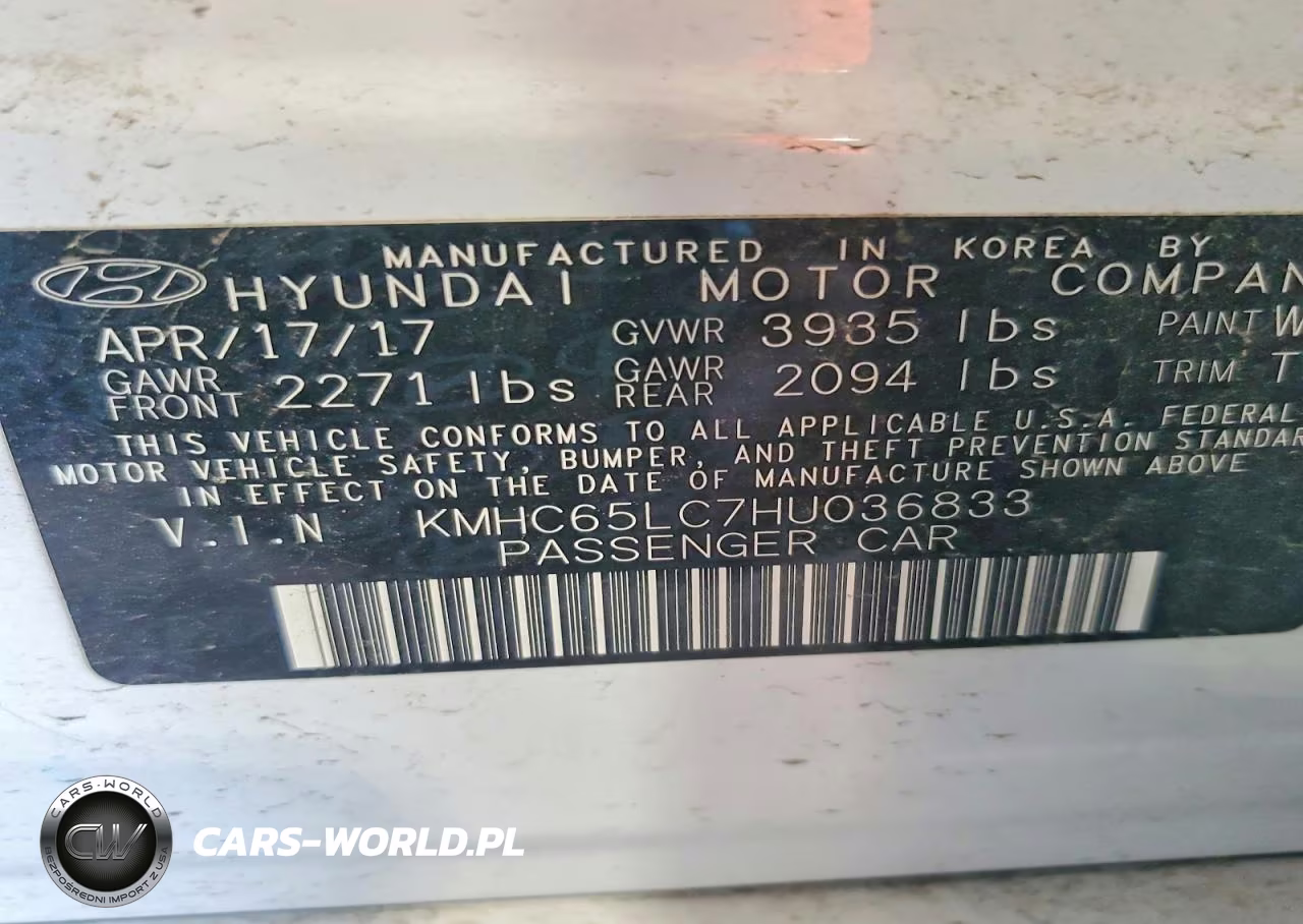 2017 Hyundai Ioniq Blue VIN:KMHC65LC7HU036833 - 12
