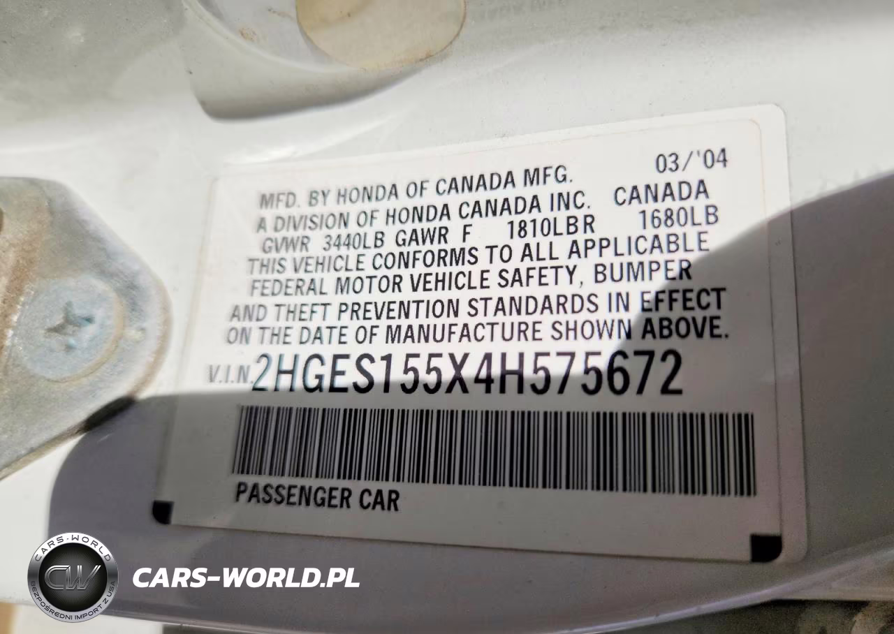 2004 Honda Civic Lx VIN:2HGES155X4H575672 - 12