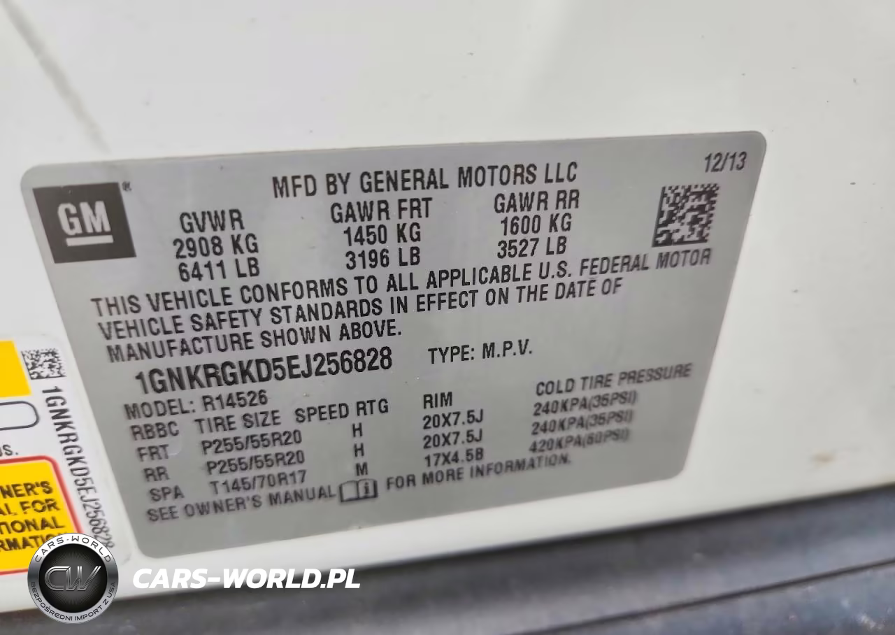 2014 Chevrolet Traverse Lt VIN:1GNKRGKD5EJ256828 - 13
