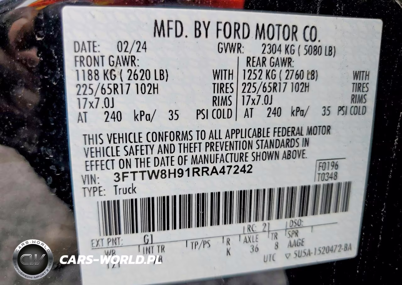 2024 Ford Maverick Xlt VIN:3FTTW8H91RRA47242 - 12