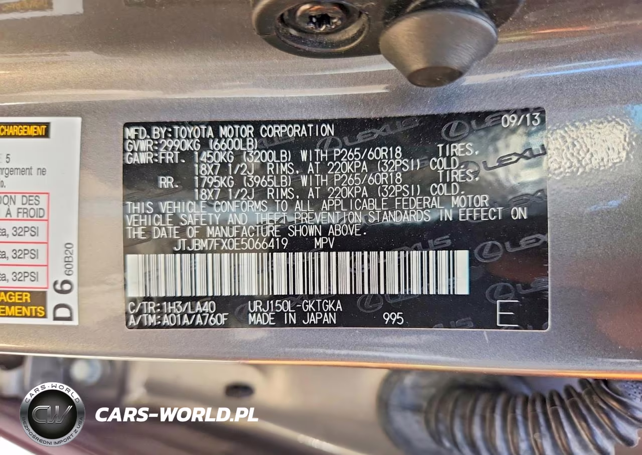 2014 Lexus Gx 460 VIN:JTJBM7FX0E5066419 - 13