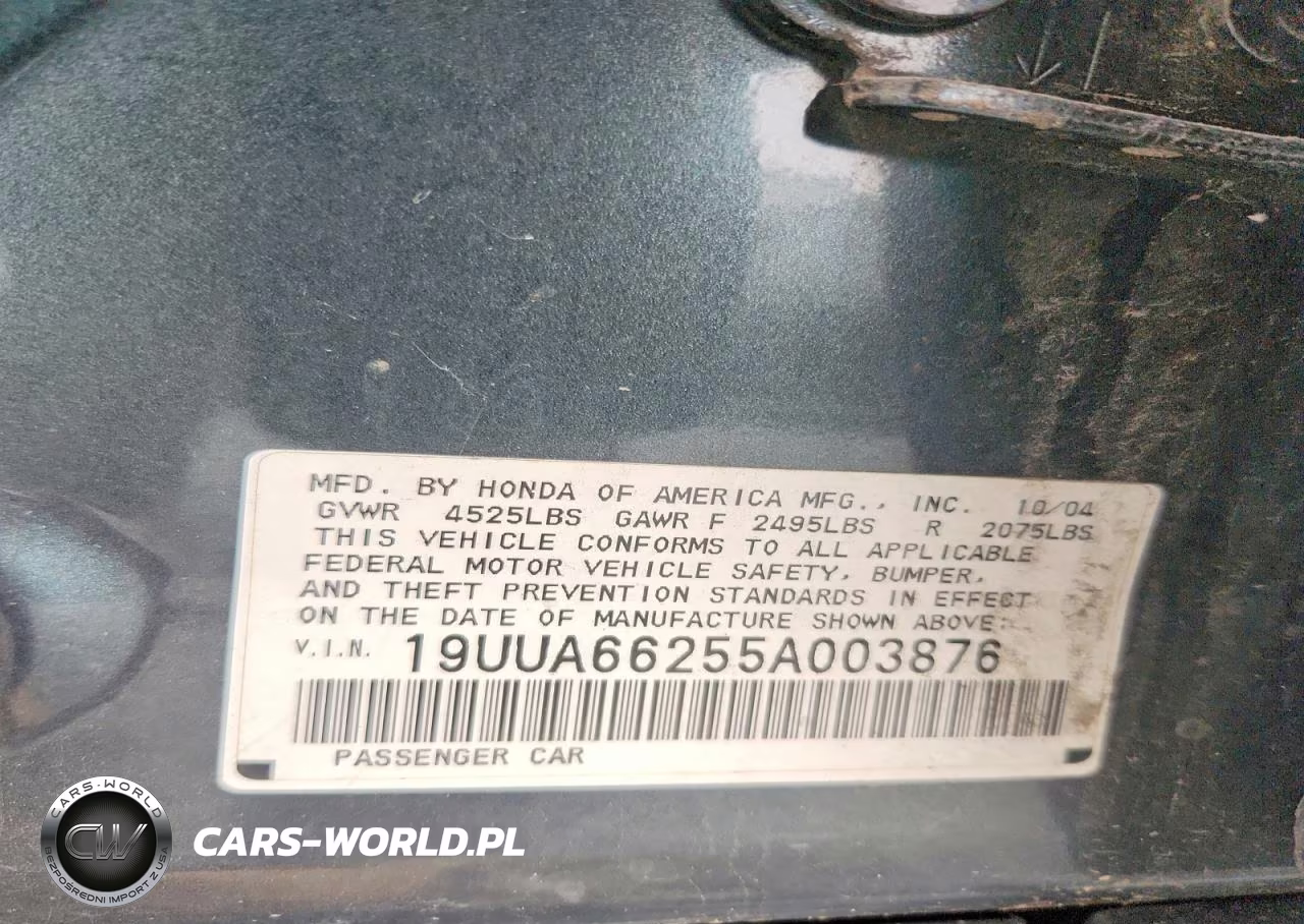 2005 Acura Tl VIN:19UUA66255A003876 - 12