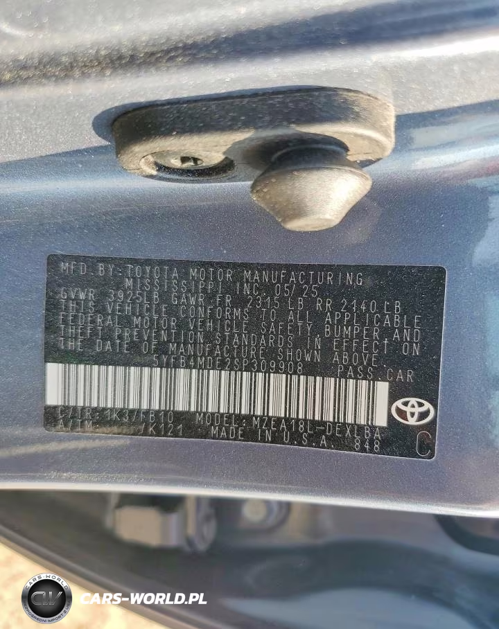 2025 Toyota Corolla Le VIN:5YFB4MDE2SP309908 - 13