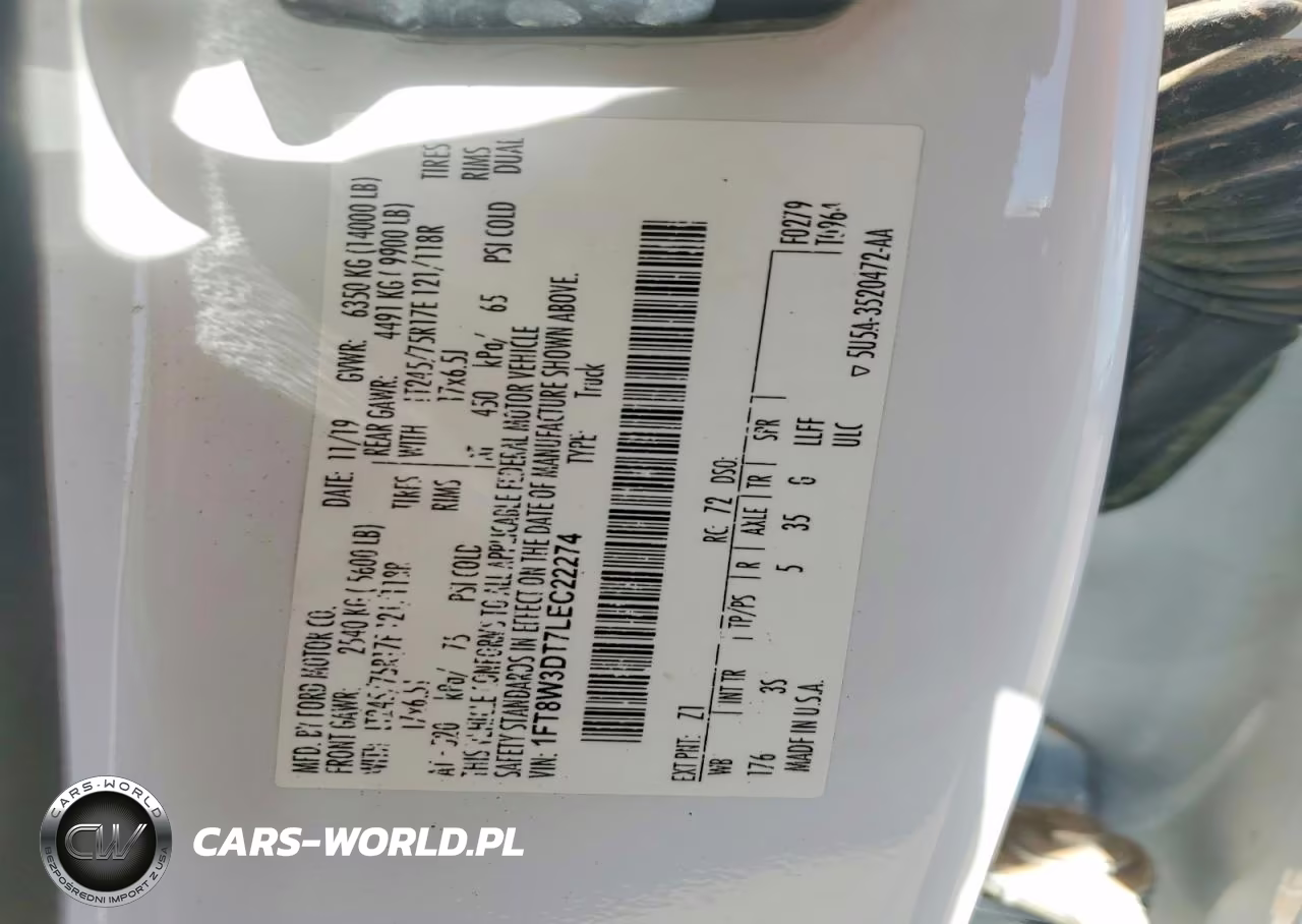 2020 Ford F350 Super Duty VIN:1FT8W3DT7LEC22274 - 13