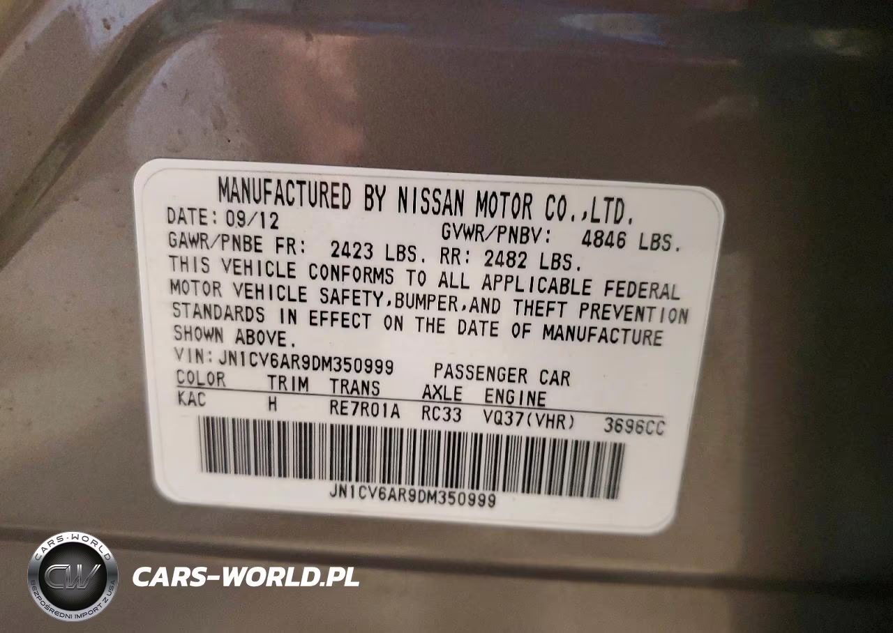 2013 Infiniti G37 Sedan X VIN:JN1CV6AR9DM350999 - 13