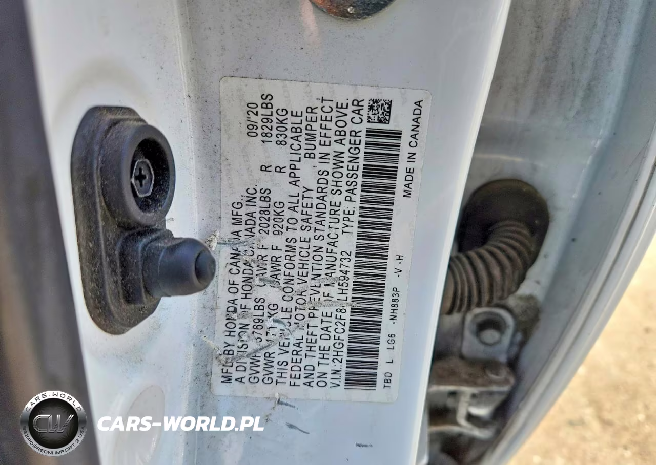 2020 Honda Civic Sport VIN:2HGFC2F80LH594732 - 12