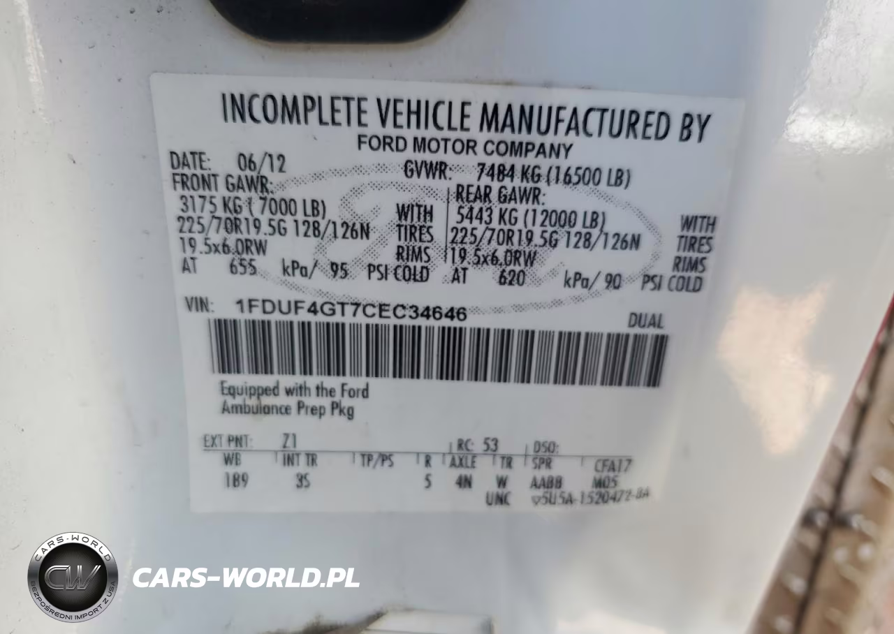 2012 Ford F450 Super Duty VIN:1FDUF4GT7CEC34646 - 13