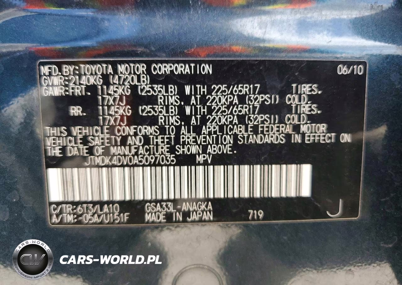 2010 Toyota Rav4 Limited VIN:JTMDK4DV0A5097035 - 13
