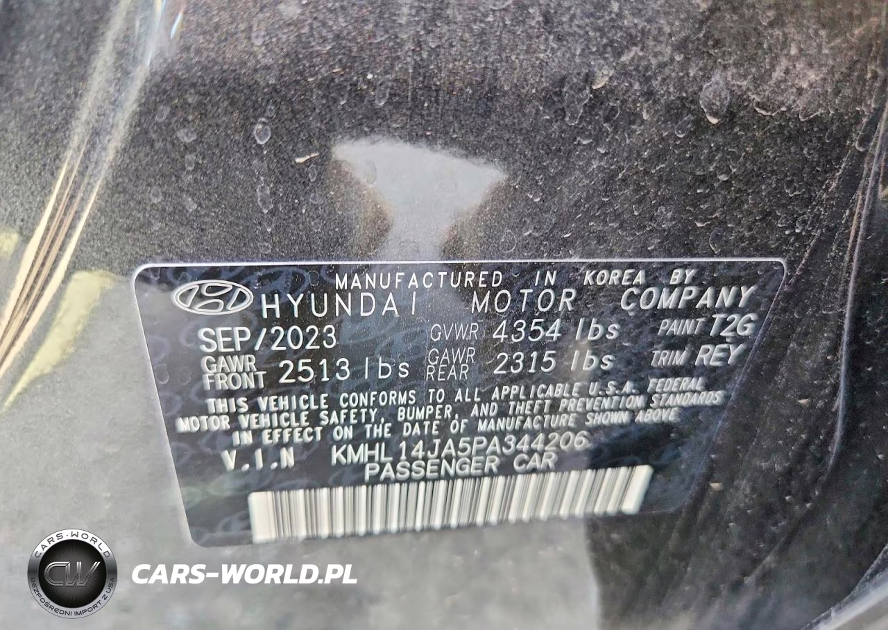 2023 Hyundai Sonata Sel VIN:KMHL14JA5PA344206 - 12