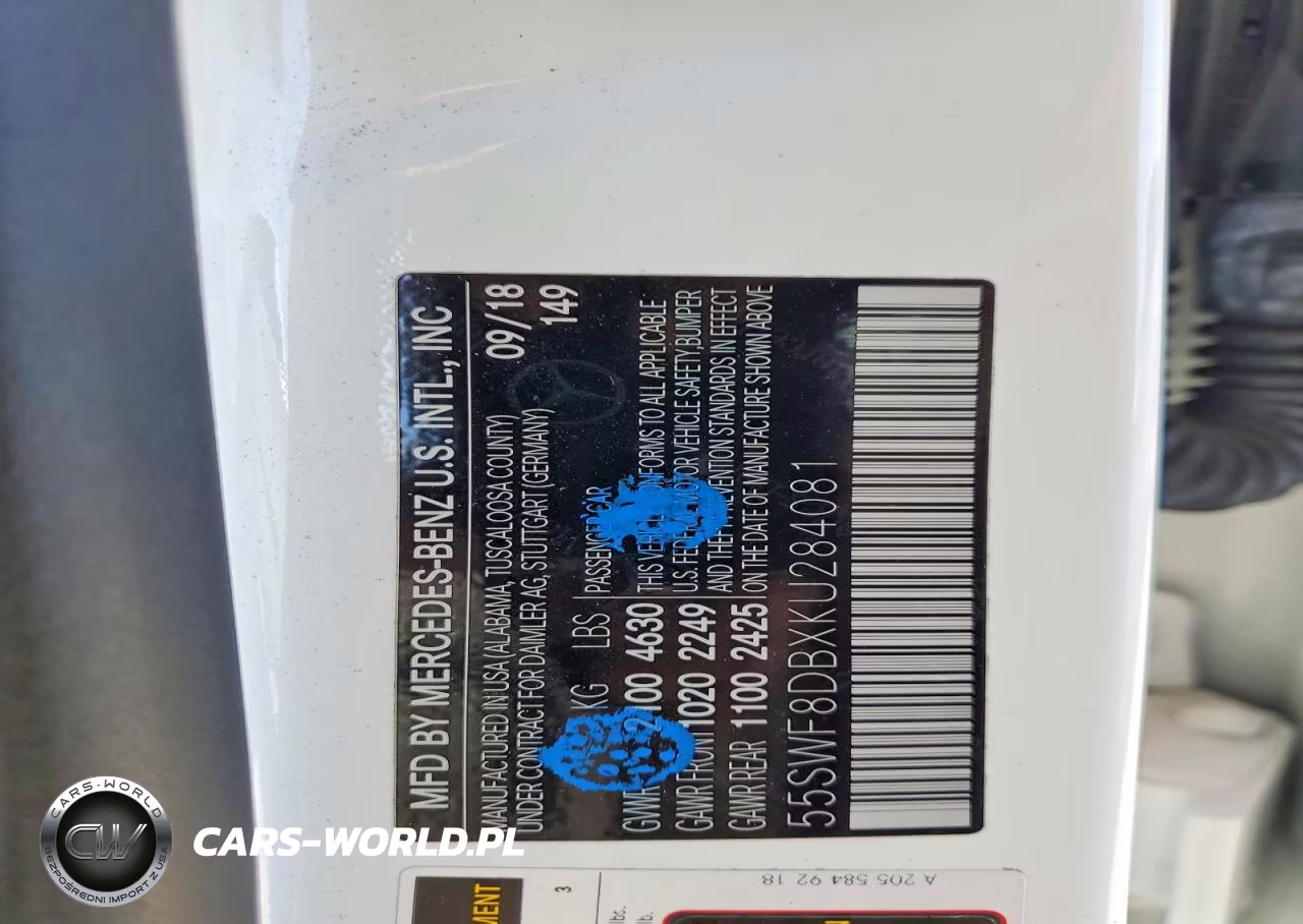 2019 Mercedes-Benz C VIN:55SWF8DBXKU284081 - 13