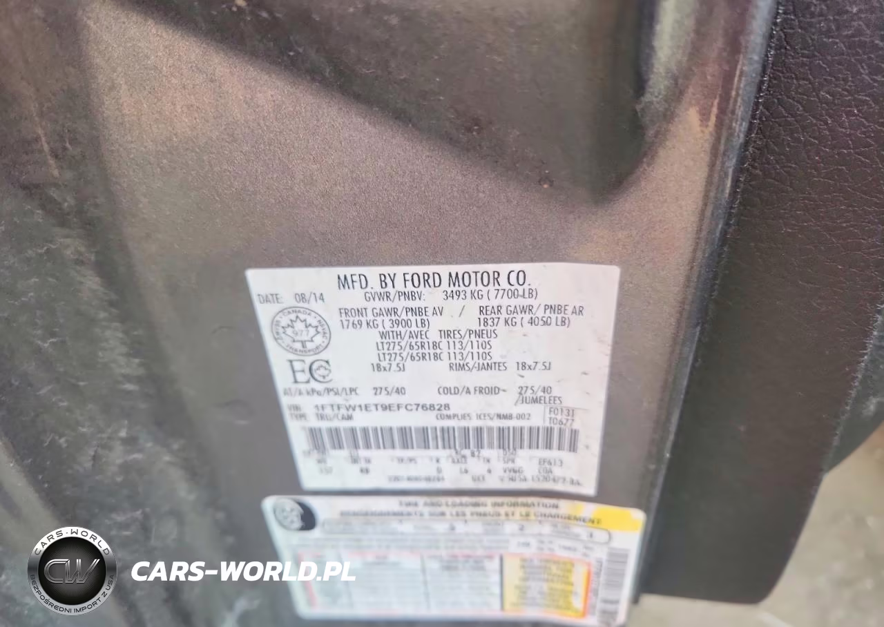 2014 Ford F150 Supercrew VIN:1FTFW1ET9EFC76828 - 12