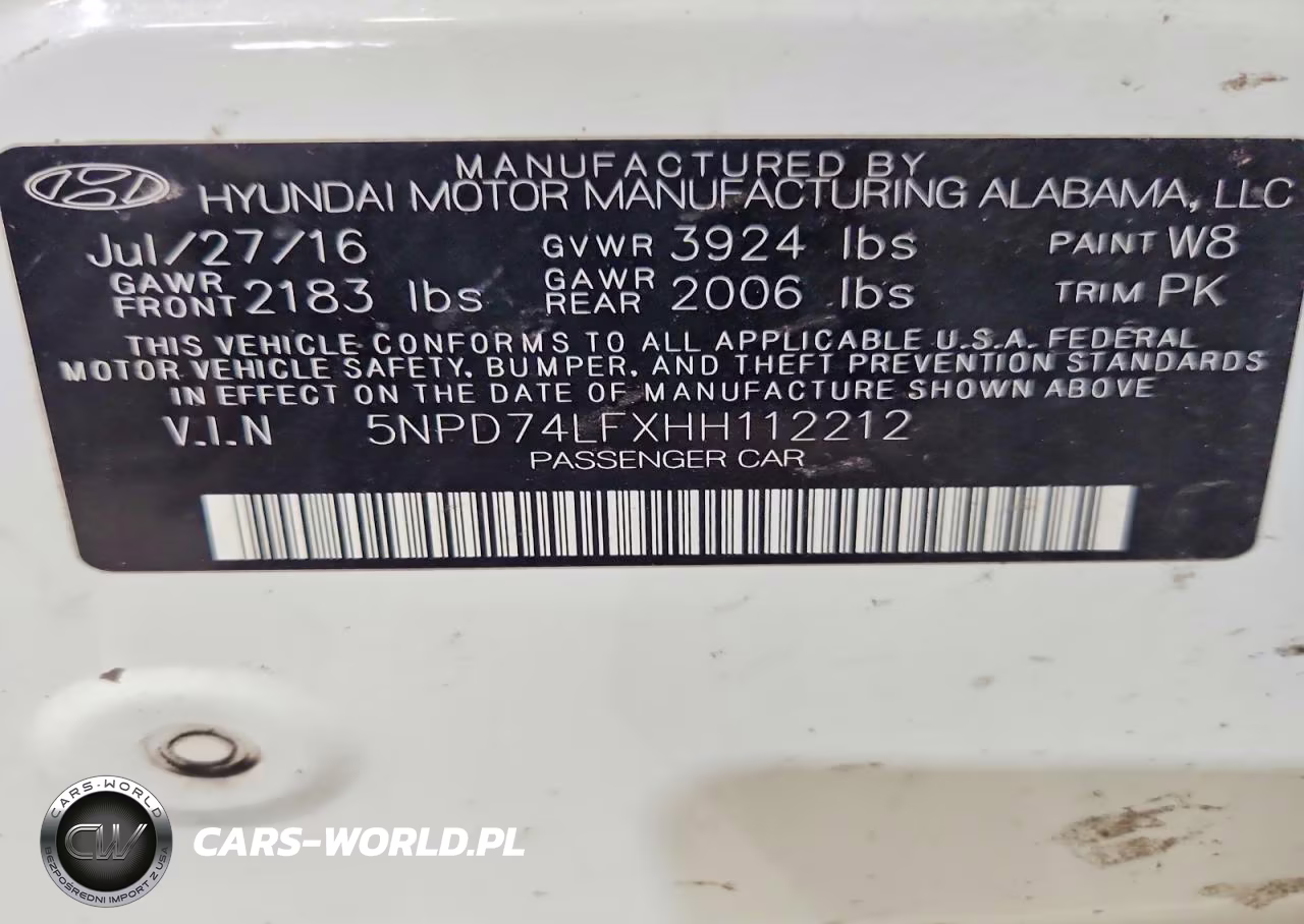 2017 Hyundai Elantra Se VIN:5NPD74LFXHH112212 - 12
