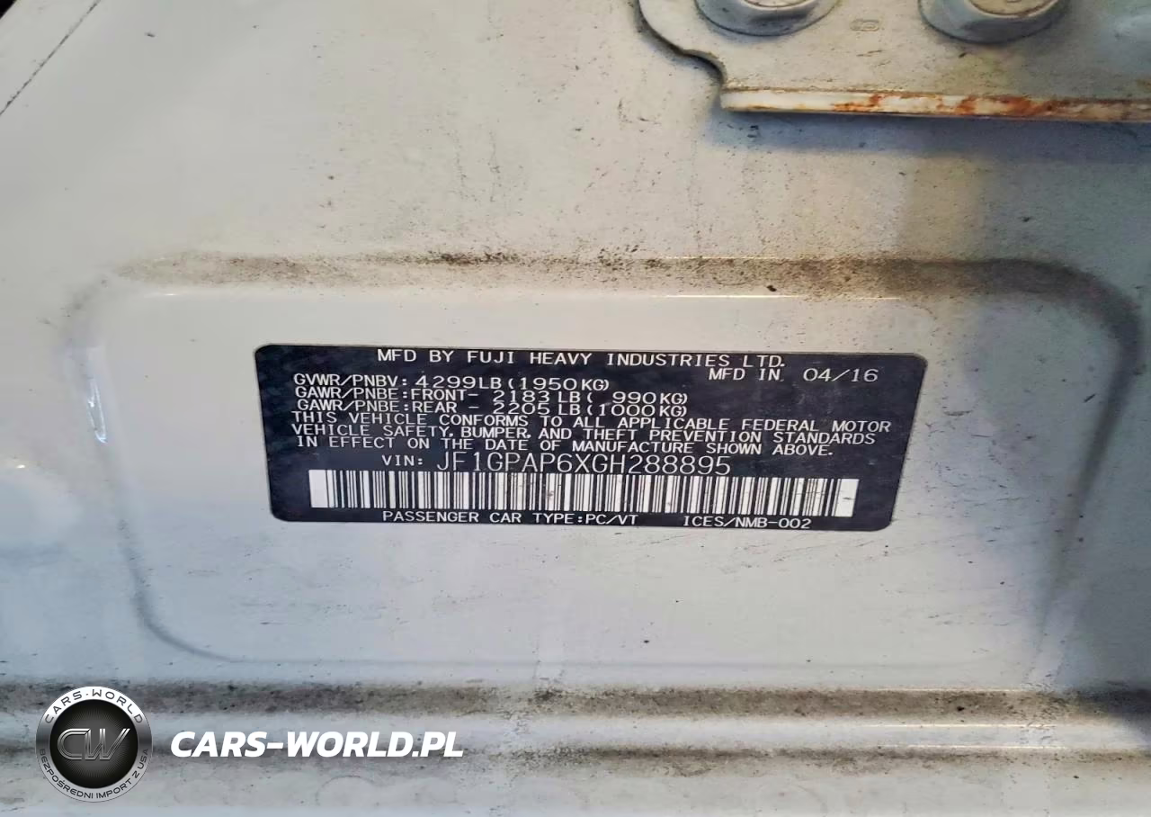 2016 Subaru Impreza Sport Premium VIN:JF1GPAP6XGH288895 - 12