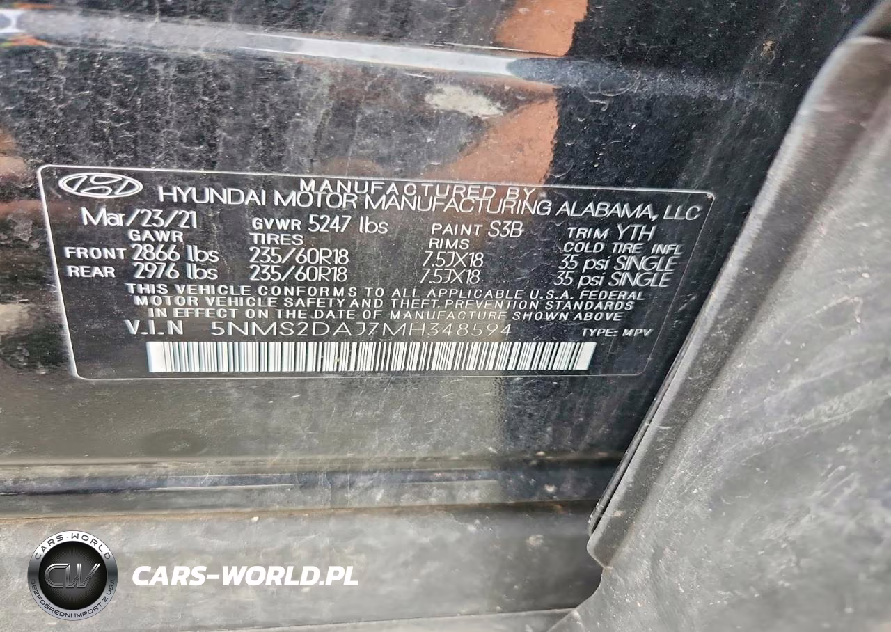 2021 Hyundai Santa Fe Sel VIN:5NMS2DAJ7MH348594 - 13