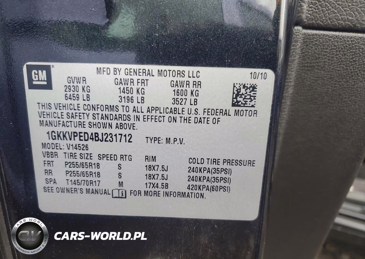 2011 GMC Acadia Sle VIN:1GKKVPED4BJ231712 - 13