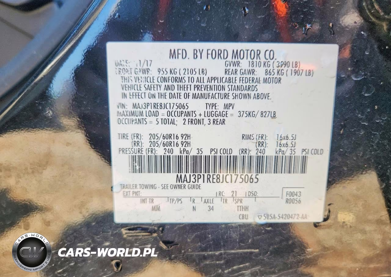 2018 Ford Ecosport S VIN:MAJ3P1RE8JC175065 - 13