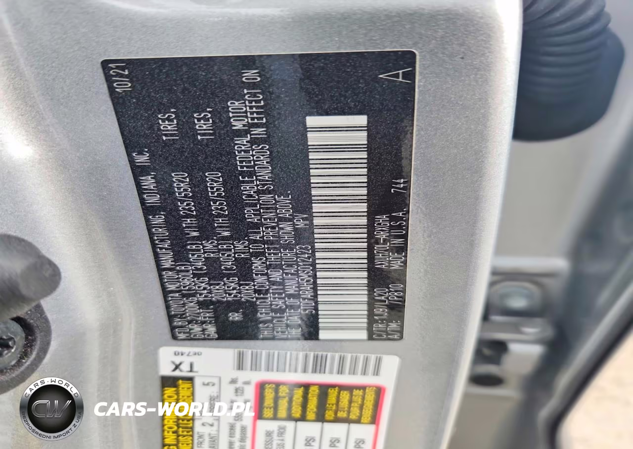 2021 Toyota Highlander Hybrid Platinum VIN:5TDFARAH5MS012423 - 14
