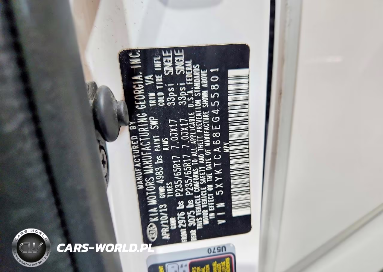 2014 Kia Sorento Lx VIN:5XYKTCA68EG455801 - 14