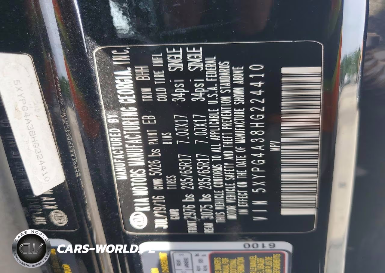 2017 Kia Sorento Lx VIN:5XYPG4A38HG224410 - 12