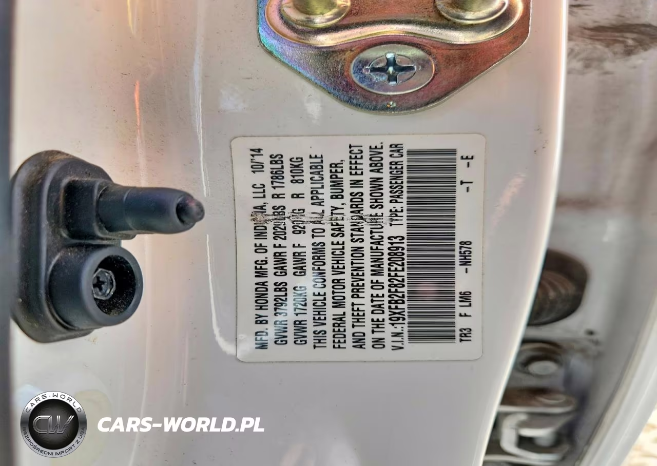 2015 Honda Civic Ex VIN:19XFB2F82FE208913 - 12