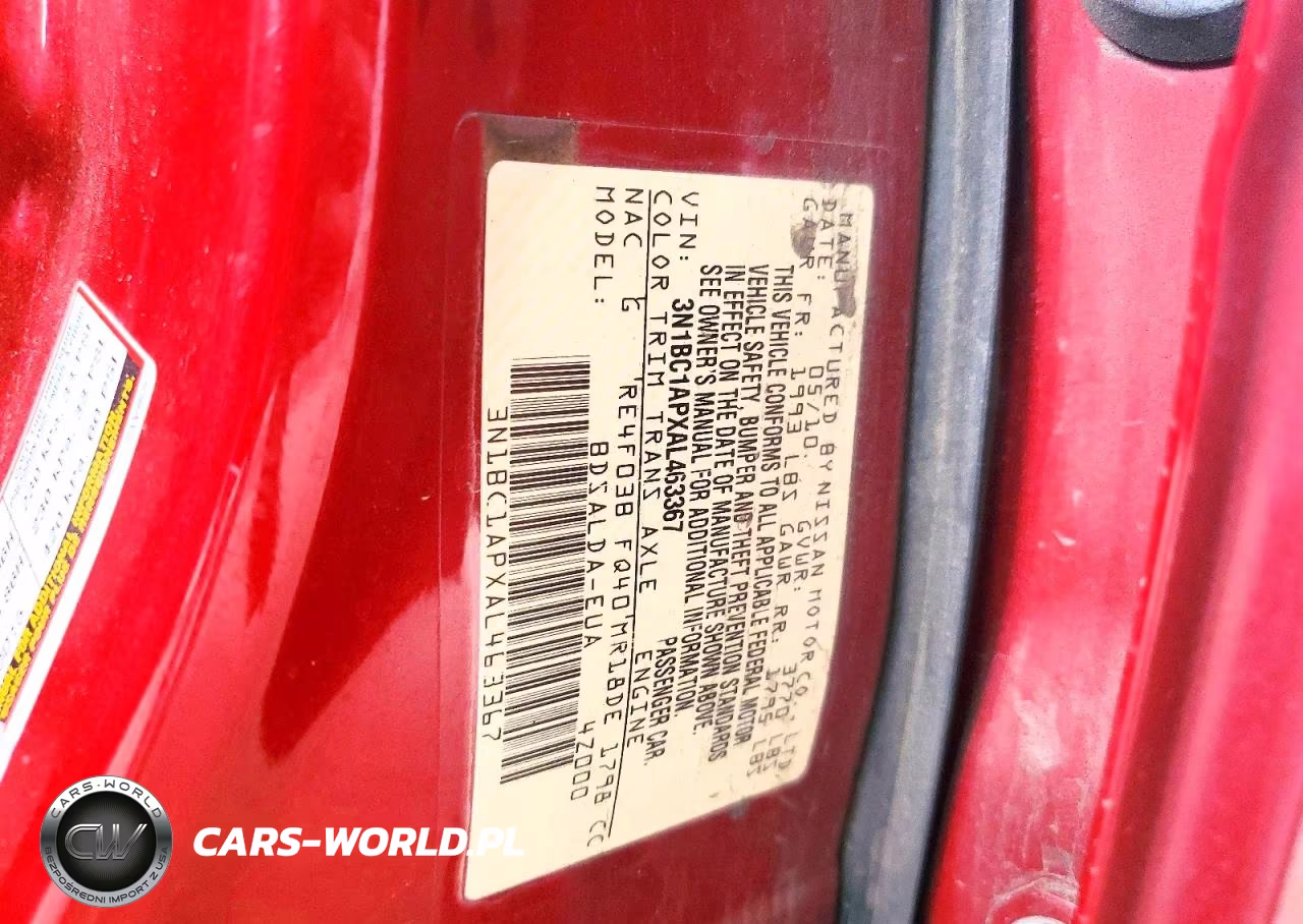 2010 Nissan Versa 1.8 S VIN:3N1BC1APXAL463367 - 12