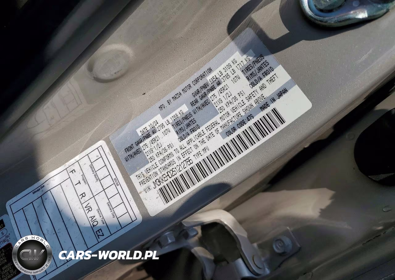 2025 Mazda Cx-90 Premium Plus VIN:JM3KKEHD2S1212765 - 13