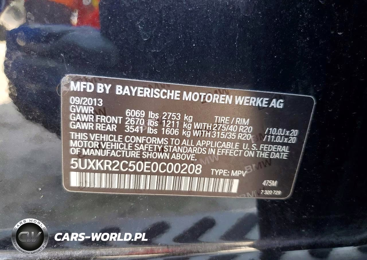 2014 BMW X5 Sdrive35I VIN:5UXKR2C50E0C00208 - 13