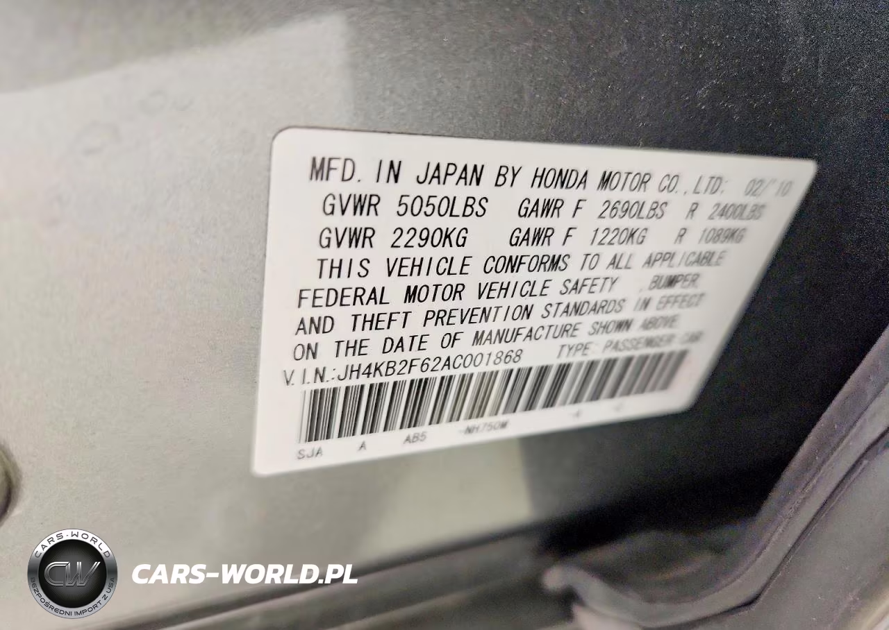 2010 Acura Rl VIN:JH4KB2F62AC001868 - 12
