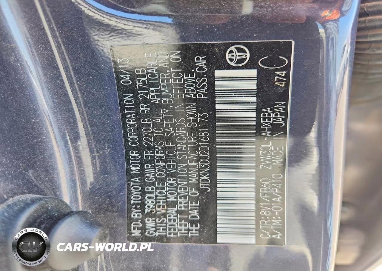 2013 Toyota Prius Two VIN:JTDKN3DU2D1681173 - 12