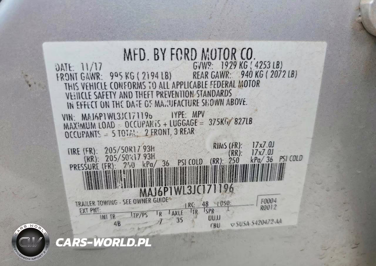 2018 Ford Ecosport Titanium VIN:MAJ6P1WL3JC171196 - 12