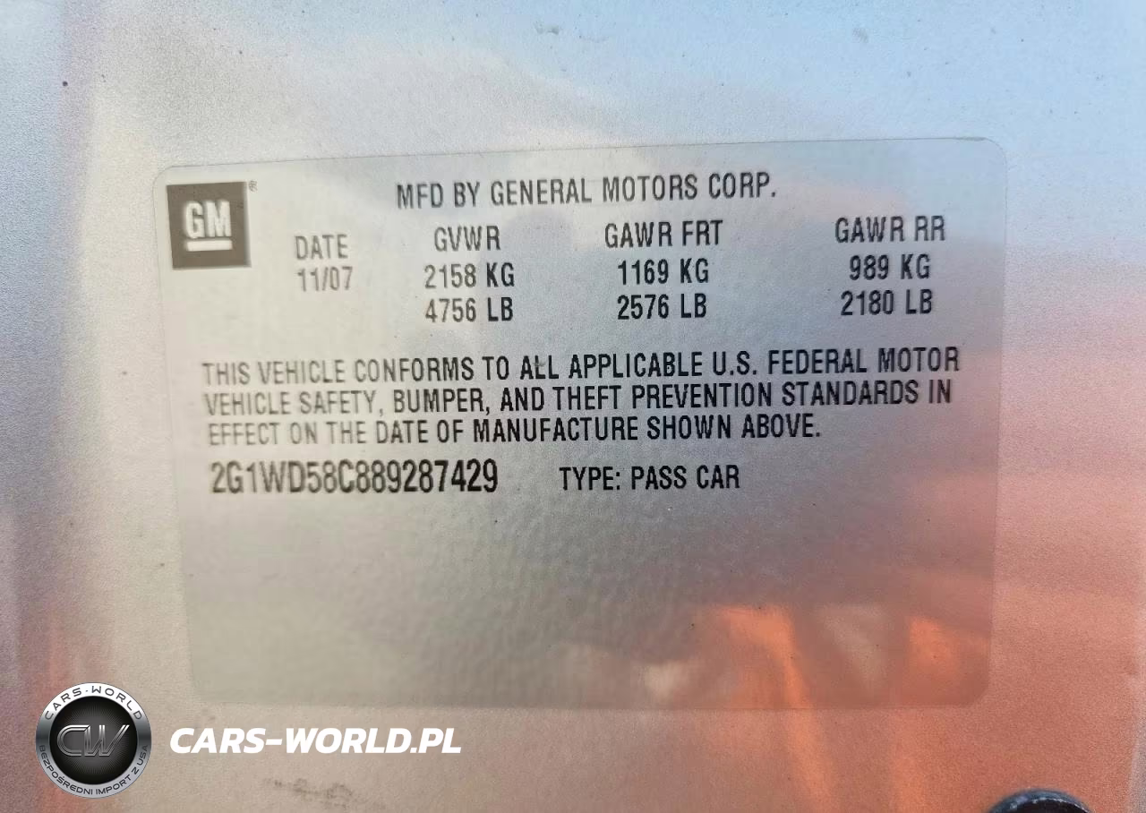 2008 Chevrolet Impala Super Sport VIN:2G1WD58C889287429 - 12