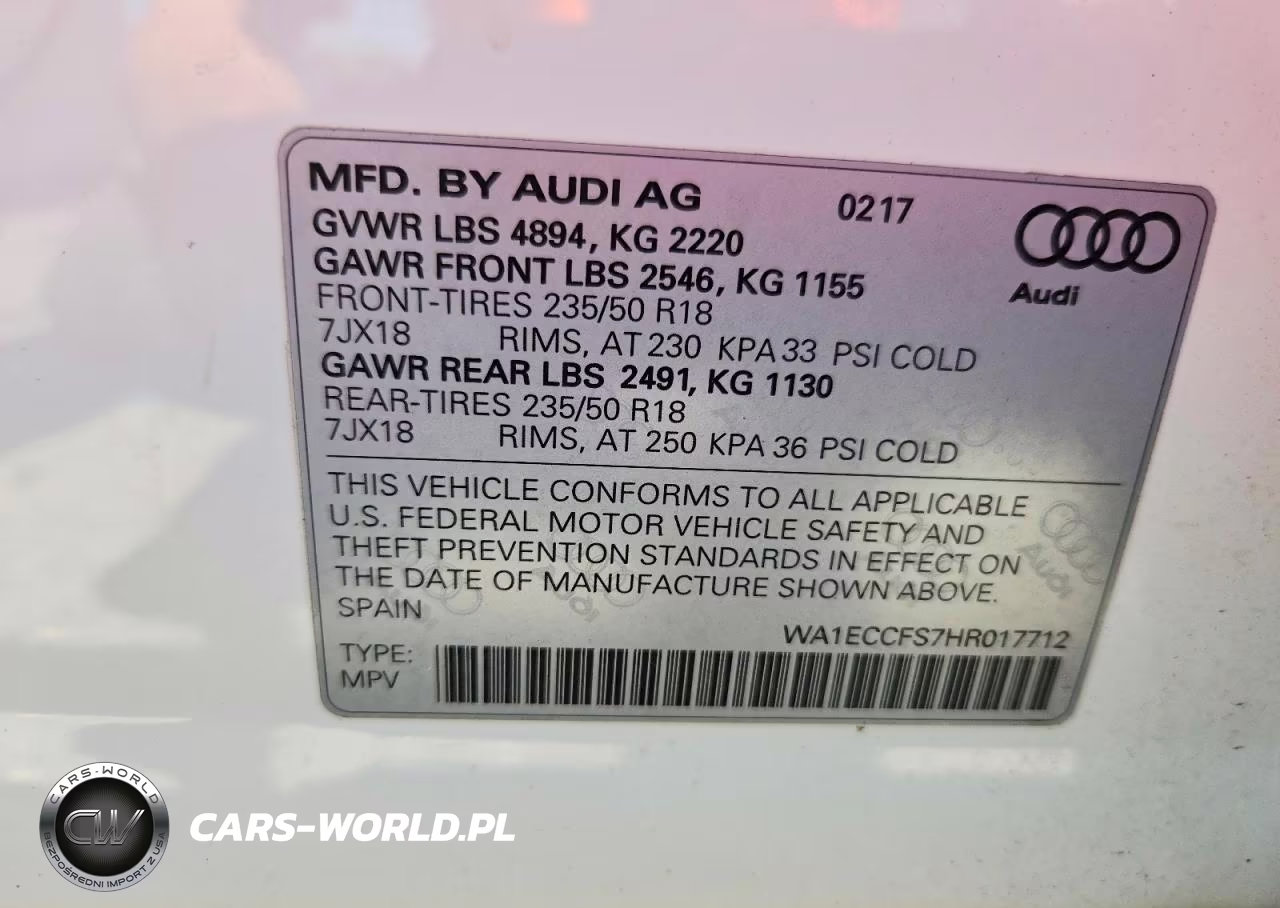 2017 Audi Q3 Premium VIN:WA1ECCFS7HR017712 - 12