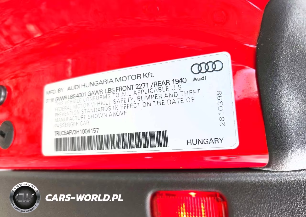 2017 Audi Tt VIN:TRUC5AFV3H1004157 - 12