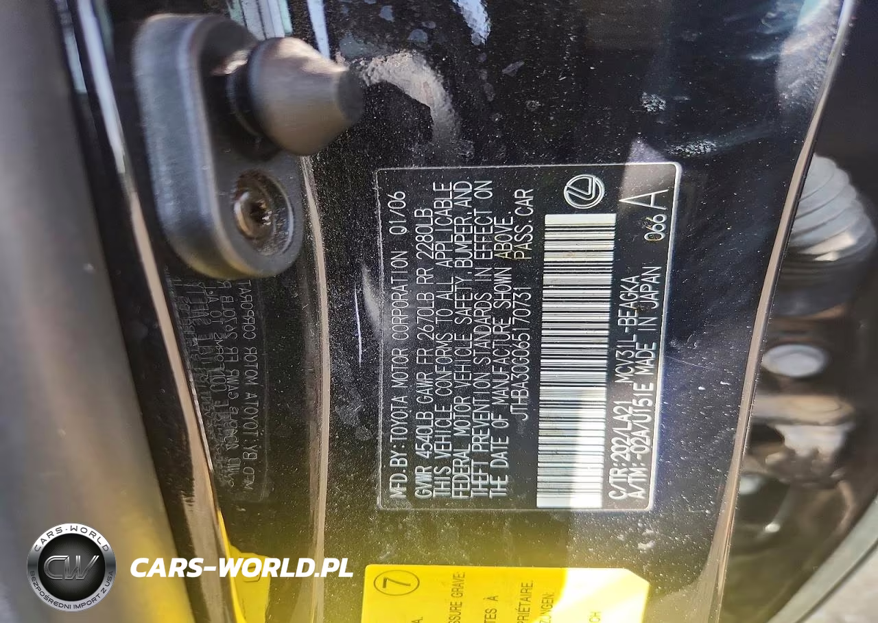 2006 Lexus Es 330 VIN:JTHBA30G065170731 - 13