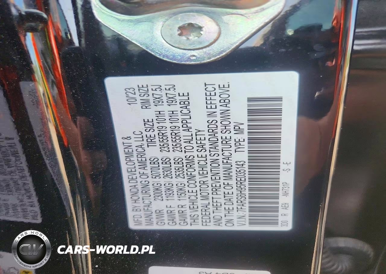 2024 Honda Cr-V Sport Touring VIN:7FARS6H95RE035143 - 14