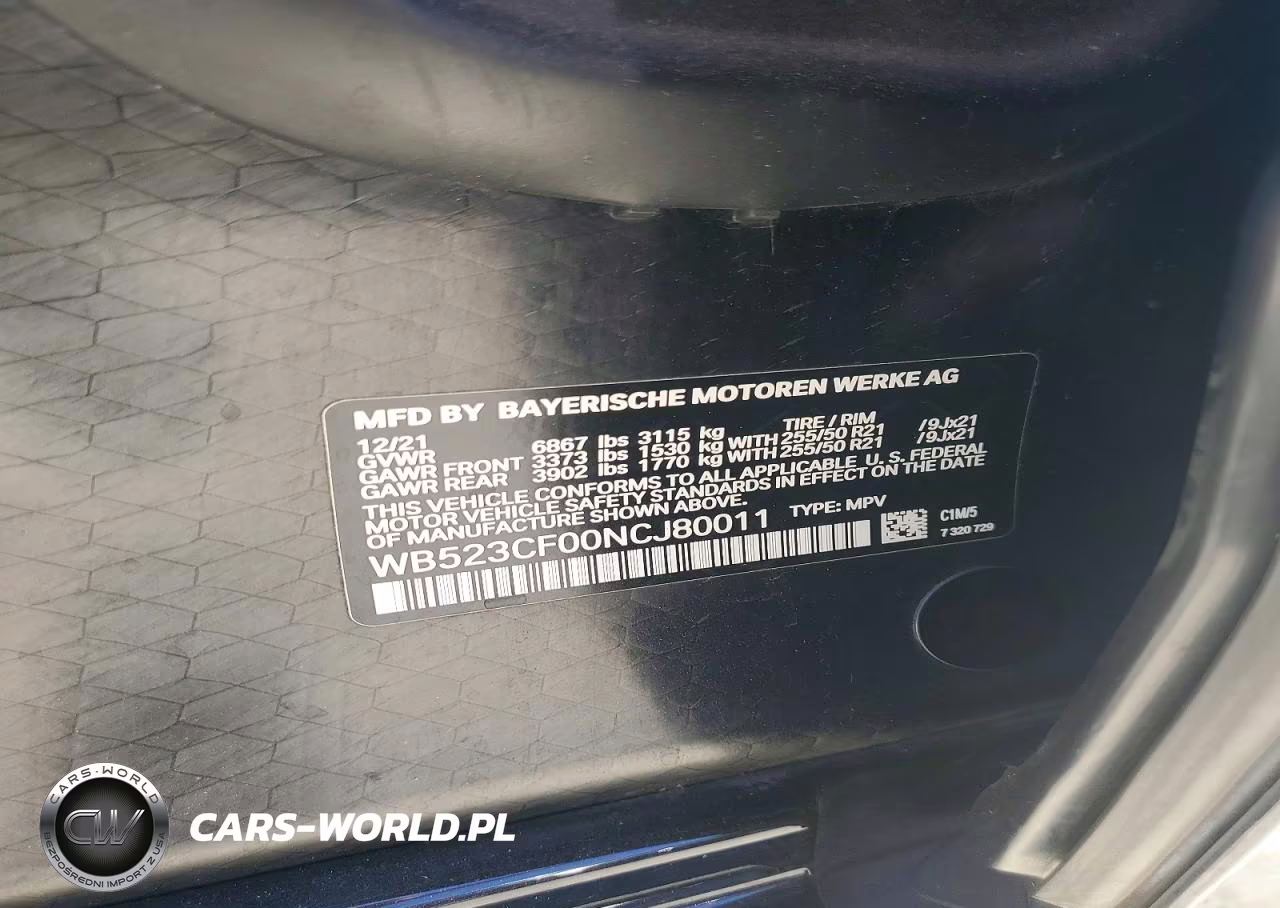 2022 BMW Ix xDrive50 VIN:WB523CF00NCJ80011 - 13